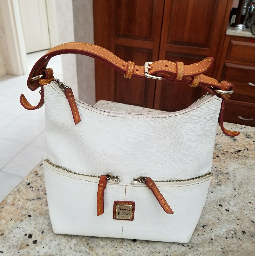 Dooney & Bourke shoulder bag - White with red/tan